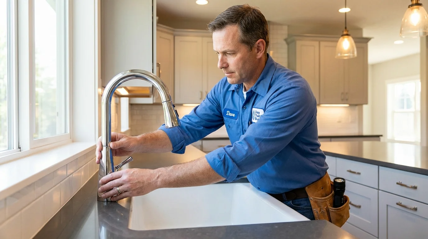 Kitchen faucet installation by Johns Plumbing LLC in Granger
