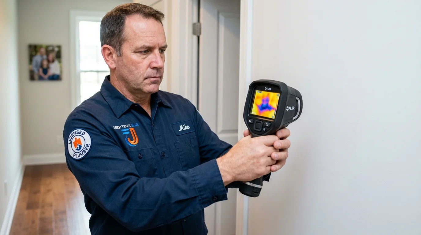 Thermal imaging leak detection by Johns Plumbing LLC in Granger